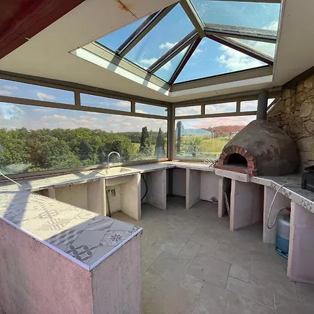 Chateau - Le Panoramique Avec Piscine Feriehus
